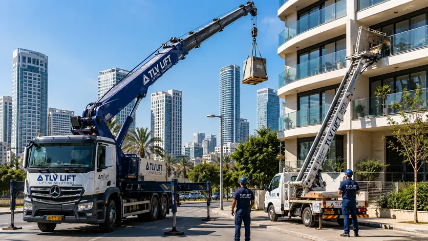 מנוף הרמה או משאית מנוף? המדריך להובלה עם מנוף במרכז